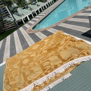 Yellow Floral Beach Towel